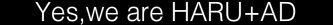 YES,we are HARU+AD